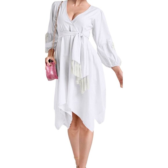 VENUS White Midi Dress - Picture 3 of 7